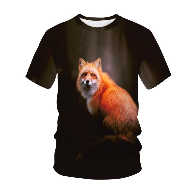 Kawaii Animals Foxes 3D Printed Kids T Shirt Fashion Casual Cartoons T Shirt Boys Girls Детская одежда для девочек