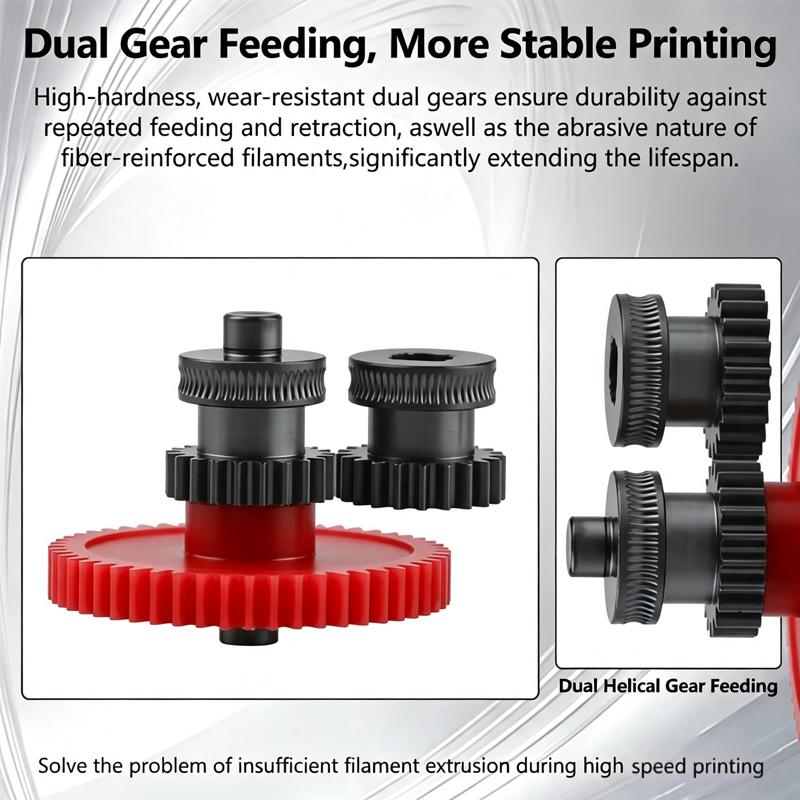 Набор шестерен экструдера из закаленной стали с DLC-покрытием для 3D-принтера ELEGOO Neptune 4 Pro Plus Max