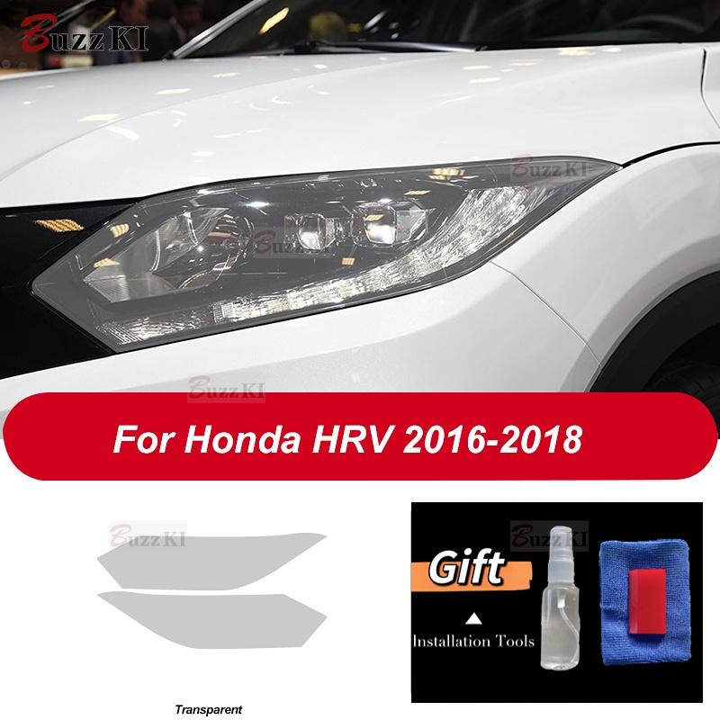 2 Pcs Car Headlight Protective Anti Scratch Film Transparent Black TPU Sticker For Honda HRV 2016 2017 2018 2019 2020 Accessory