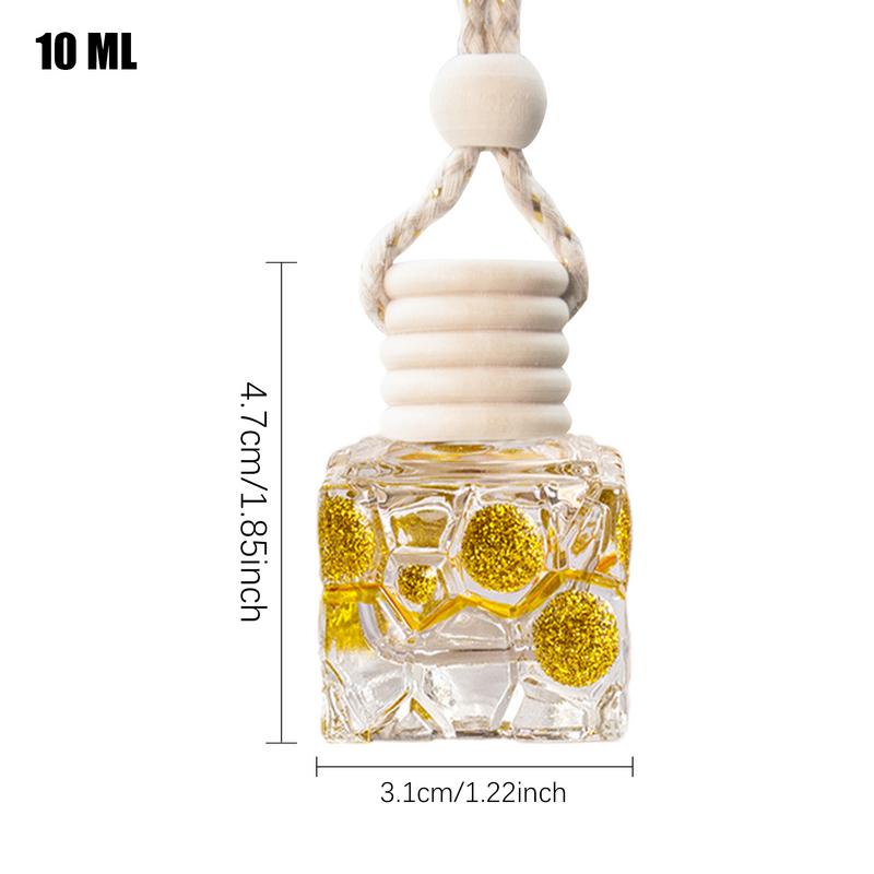 1PCS Car Hanging Glass Bottle Air Freshener Empty Bottle Aromatherapy Pendant Diffuser Car Decoration Aromatherapy Ornament 10ML