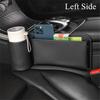 Multifunction Seat Gap Storage Bag For Car Seat Gap Filler With Phone Cup Holder PU Leather Car Interior Crevice Organizers Box Left Side