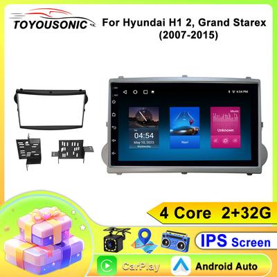 Головное устройство Android для Hyundai H1 2, Grand Starex(2007-2015) Мультимедиа Стерео Радио Видео Плеер GPS BT Carplay Android Auto Нет 2din QLED