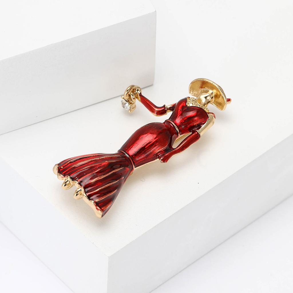 Alloy Enamel Fashion Girl Brooch Temperament Elegant Women'S Suit Cardigan Corsage Jewelry Pin