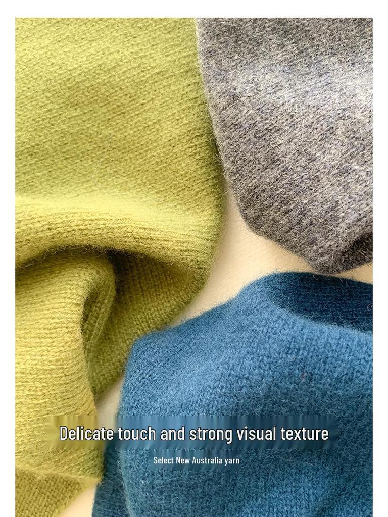 Женский вязаный треугольный шерстяной платок-шаль - Осенне-зимний многофункциональный теплый головной платок