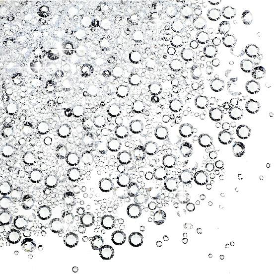 Hicarer 7000 Pieces Diamond Decorations Bling Bling Diamond Vase Filler Acrylic Gem Table Scatter Crystals in Four Sizes Table Decorations for