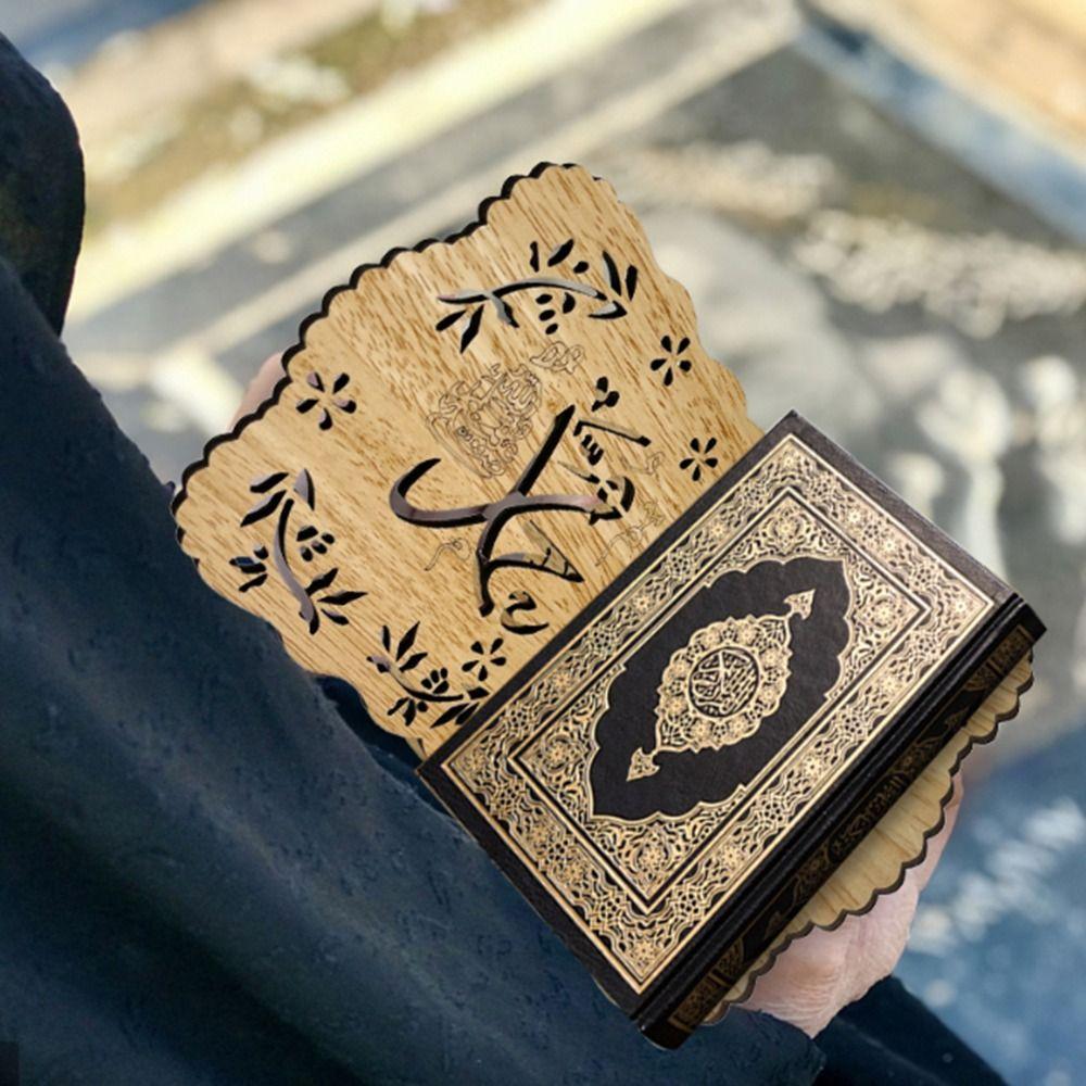 1Pcs Wooden Bible Quran Ramadan Islamic Muslim Home Decoration Book Shelf Book Stand Display Stand