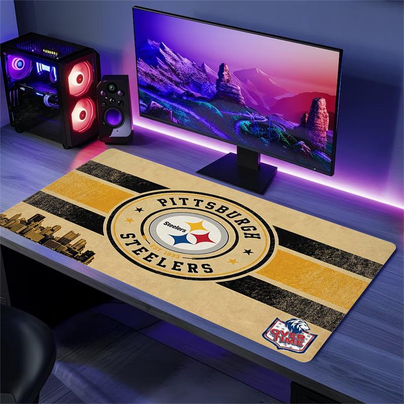 Pittsburgh Steelers Color Mouse Pad Large Gaming Table Cushion Non-slip Laptop Tablet Big Mousepad XXL Mat Mini PC Playmat With Lock edge