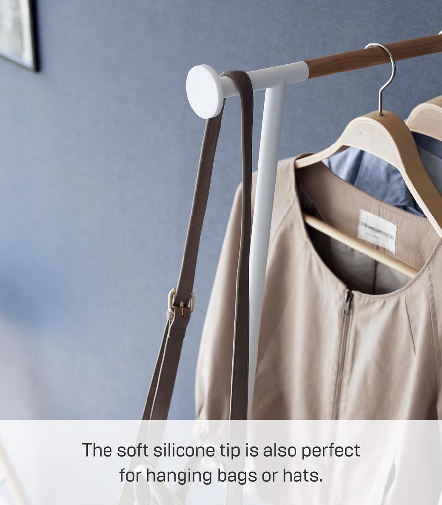 Yamazaki Jitsugyo Clothing Steamer Ironing Hanger White Approx. W38.5 X D47 X H162cm Tower Clothes Steamer Hanger 5972 Just Lean It Against the Wall