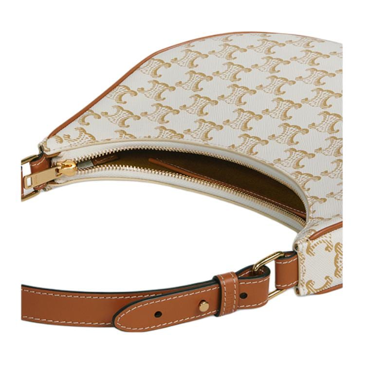 Celine Сумка через плечо AVA из коровьей кожи Regular Женская Конфетный и Белый 193952BZJ-01BC