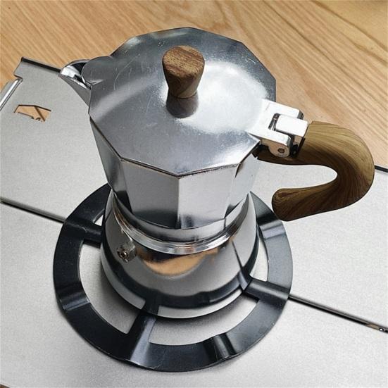Подставка для кофейника мокко, противоскользящая жаропрочная подставка для кофейника мокко из алюминиевого сплава, стабильная и надежная подставка для кофейника мокко