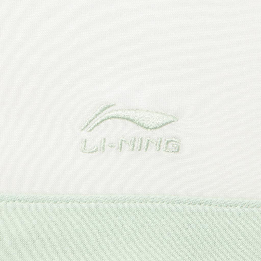 Li-Ning Серия Спортивный тренд Свободная толстовка с воротником-стойкой и вышивкой букв для пары Унисекс толстовка AWDV561-1