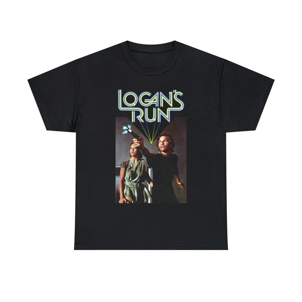Logan's Run Logan and Jessica 6 sci fi classic Men's Short Sleeve 100% Cotton T-shirt Mens Womens Tees Top