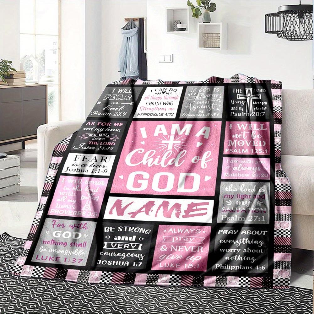 Christian Quotes Home Custom Blankets Comfortable Soft Lightweight Multipurpose Blanket For Picnics Sofas Offices Beds Living Rooms Perfect Gift For