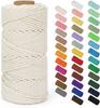 5mm/50m Macrame Cord Cotton Rope String Crafts DIY Colored Thread Cord Twisted Twine Handmade Sewing Home Wedding Decoration