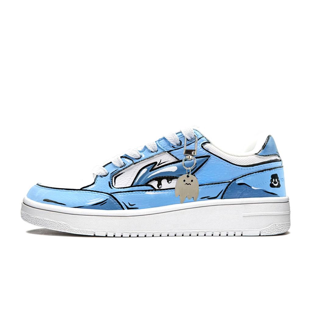 Индивидуальные кроссовки Li Ning Tianji Weather's Son, Аниме, Устойчивые к истиранию, Низкие, Для скейтборда, Унисекс, Синий, Новые, AGCU095-5(Команда1293-)