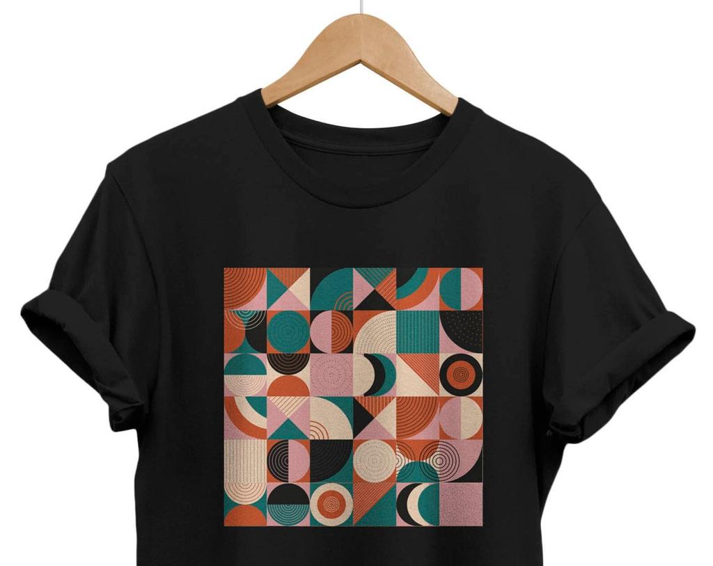 Abstract Geometric Art T-Shirt: Modern Artsy Tee