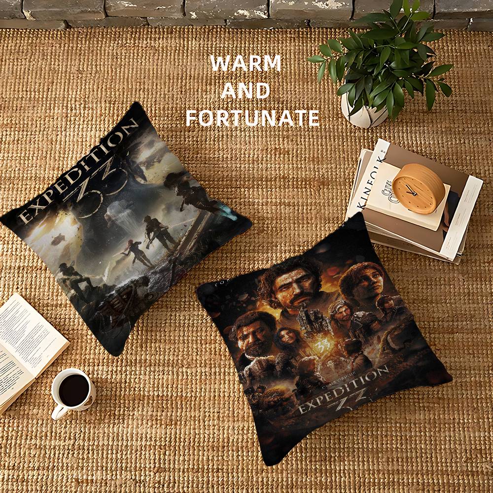 Game Clair O-Obscur E-Expedition 33 Decorative Room Aesthetics Pillow Case Home Decor Bedroom Sofa Bed Couch Pillow Cover 45X45