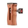 Adjustable Wooden Camera Cage Handle Left/Right Side Hand Grip 3/8 Inch Screw ARRI-Style Mount with