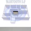 Bluetooth-динамик с большим светодиодным зеркальным экраном, цифровой будильник с держателем телефона, воспроизведение tf-карты с температурой для