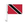 Drapeau Voiture - Trinité-et-Tobago - 14 X 21 Cm - 20 Pièces - Polyester - Impression Recto/verso
