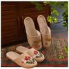 Retro Fashion Women's Soft-Sole Embroidered Linen Slippers