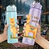 1PC Llama Alpaca Cartoon 750ml Color Plastic Sports Water Bottle Leakproof Flip Straw Lid Suitable for Sports Office Home Use