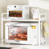 DAIWIN Microwave Toaster Range Telescoping Width Adjustable Shelf Load Capacity Above Sink Kitchen Storage Comes with 4 Hooks Rack, Rack, Rack,