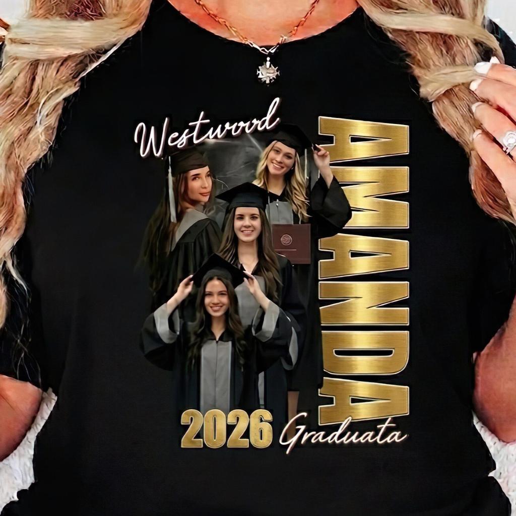 Personalized Graduation Shirt 2026, Custom Bootleg Graduation Gift Idea, Class of 2026 Gift, Family Bootleg Graphic Shirt