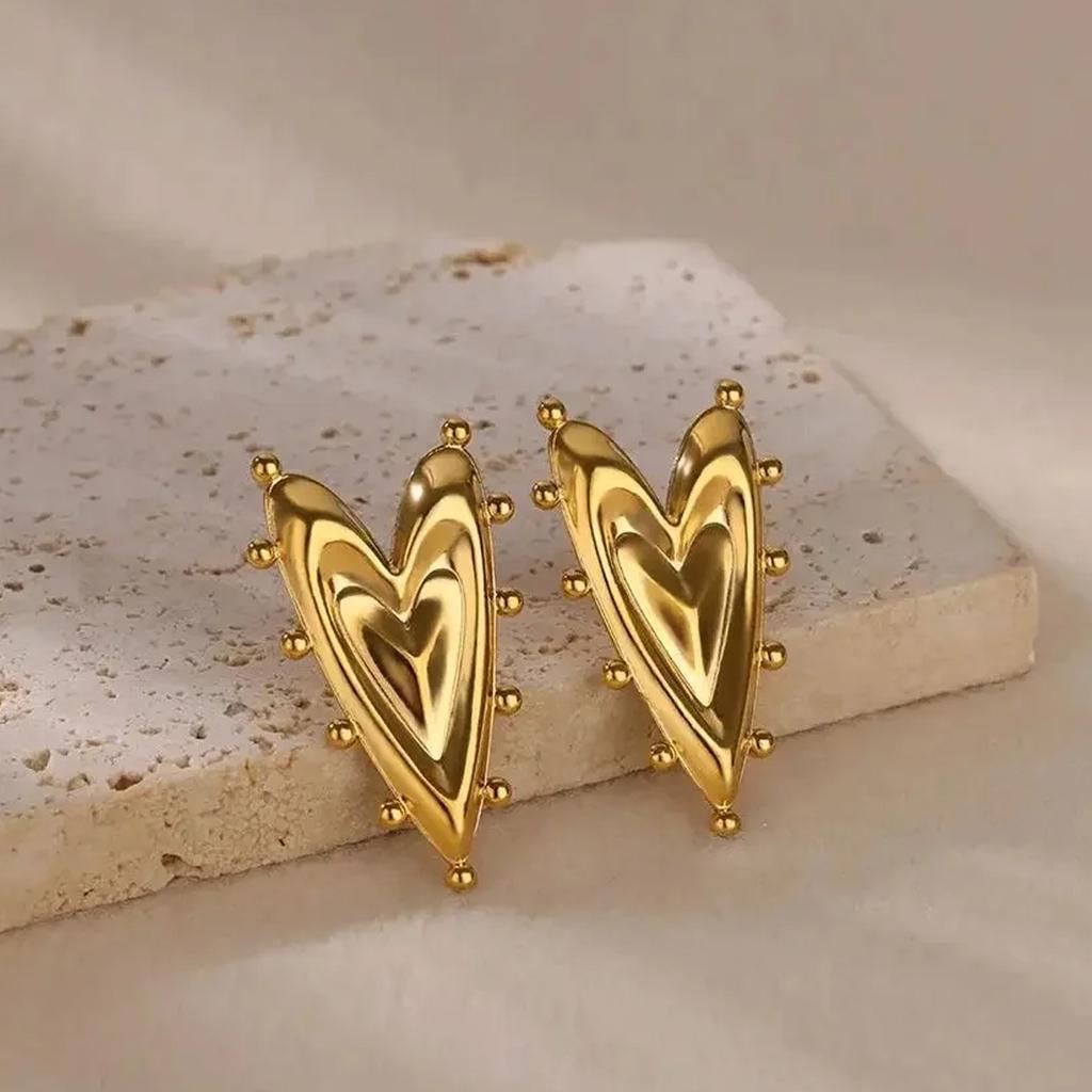 Ретро Геометрические Женские Серьги в Форме Сердца с Неправильным Дизайном в Форме Сердца, Свадебные Украшения, Подарочные Аксессуары.