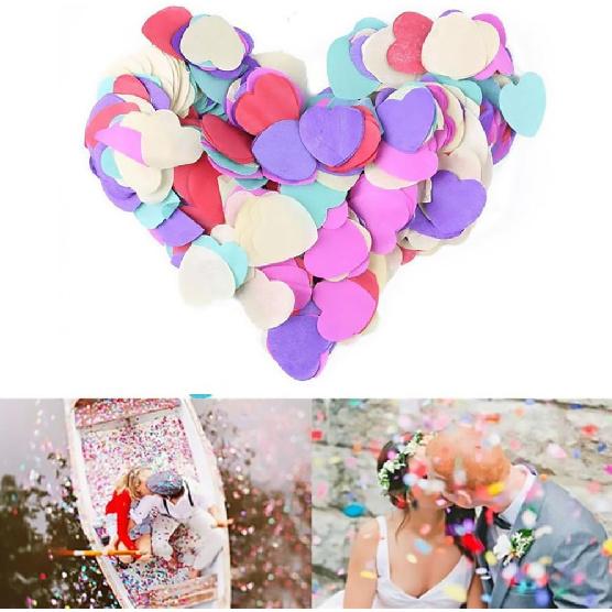 DECORA 1 дюйм Разноцветные Сердечки Бумажное Конфетти для Свадебного Праздника. Украшения ко Дню святого Валентина