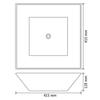 Square Ceramic Wash Basin White 41.5 x 41.5 x 12 cm