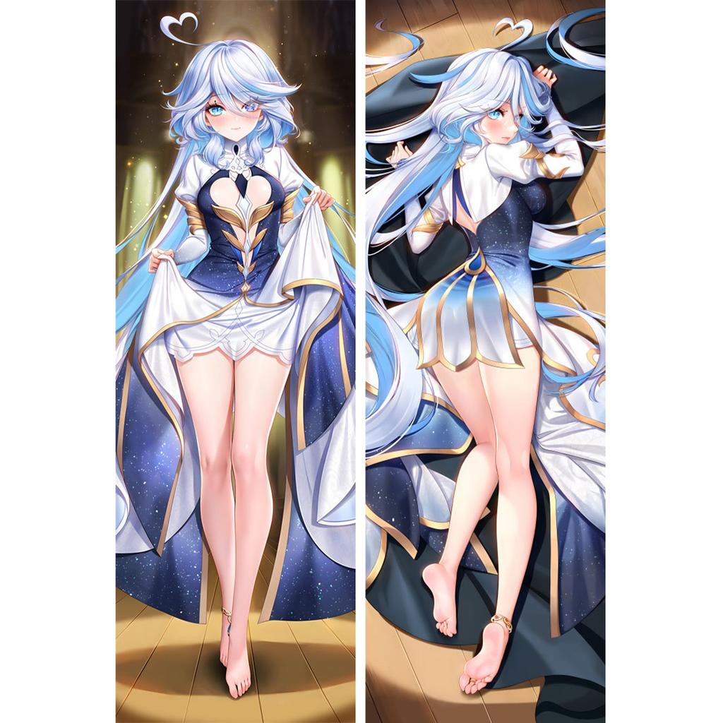 Game Genshin Impact Dakimakura Pillowcase Cartoon Furina De Fontaine Pillowcases Hugging Body Cosplay Prop Bedding Cushion Cover
