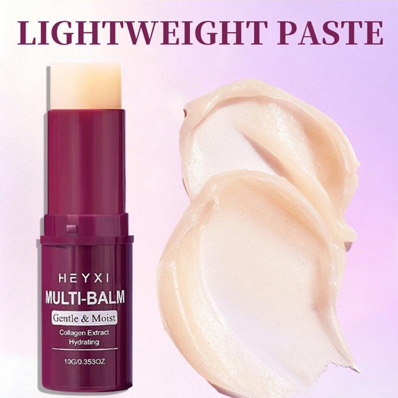 HEYXI Multi Balm Stick, Collagen Hydrating Moisturizing Balm, Gentle Skin Moisturizer for All Dry Skin Areas Portable Solid Skin Care Stick