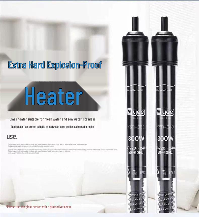 Stainless Steel Aquarium Heater: Explosion-Proof, Auto Temperature Control for Fish & Turtles