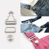 2Pcs/Set Suspenders Buckle Fastener Rivets Brace Clips Metal Button Overalls Jeans Pants for DIY Handmake Sewing Hardware Access