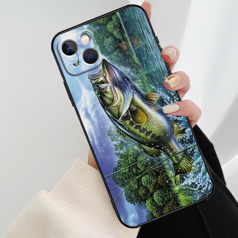 Приманки для ловли басса Крючки Снасть Чехол для телефона Для iPhone 17 Pro Max 14 13 12 11 15 16 Pro Max mini 15 16 Plus 16e 17 Air Чехол
