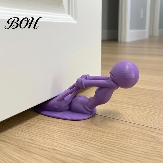Windproof Door Stop 3D Printed Tugging Man Doorstop, Little Stopper Wedge, Wedge Anti-slip Floor Carpet Doorstop for Home Living Room Bedroom