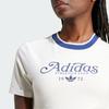 Adidas Тонкая футболка с 3 полосками, женские топы, белая IX3532