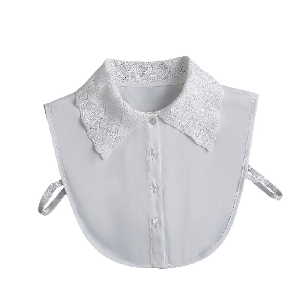 Vintage Lapel Half Shirt Fake Collar for Women Removable Blouse Tops White False Collar Woman Sweater Shirt Detachable Collars