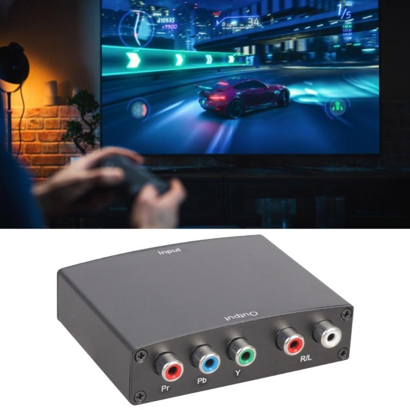 Видео и звуковой конвертер-адаптер 1080P YPbPr на HDTV 5RCA Ypbpr Component в HDTV Конвертер-разъем Поддержка 480P 720P