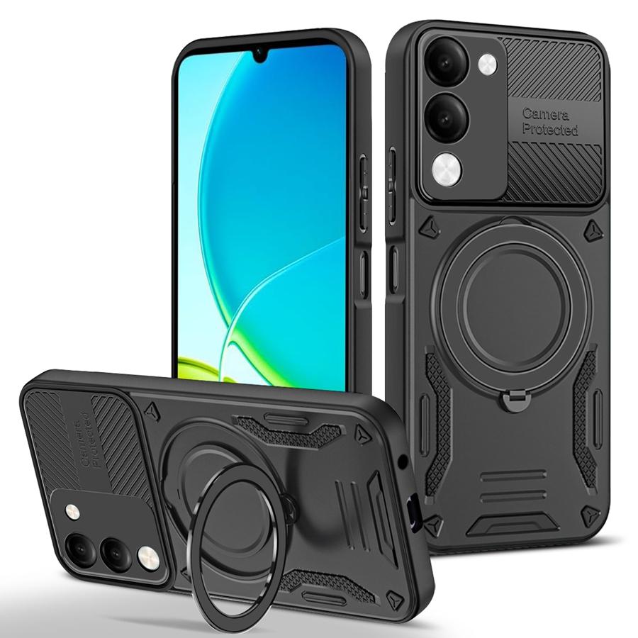 Прочный противоударный магнитный чехол-броня для Vivo Y39 Y29S 5G V50 Lite Y04S Y04 Y29 С кольцом-держателем для автомобиля Чехол для телефона