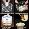 Electric Garlic Press Smart Electric Mini Food Garlic Vegetable Chopper Meat Grinder Crusher Press for Nut Fruit Rechargeable Multi-function Processor