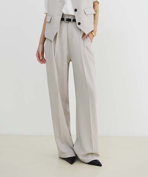 PLUNASTUDIO Ps City Banding Slacks - Beige