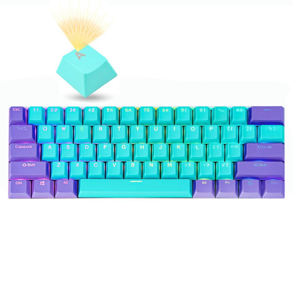 Guffercty kred GTSP Подсветка клавишных колпачков для клавиатуры RK61 PBT Клавишные колпачки OEM Профиль с выталкивателем клавиш для переключателей Cherry MX Gateron Kailh Игровые переключатели 60%