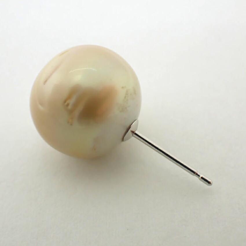 [Новый] Pt900 Белый жемчуг Южных морей (кремовый тип) серьги/g440-32