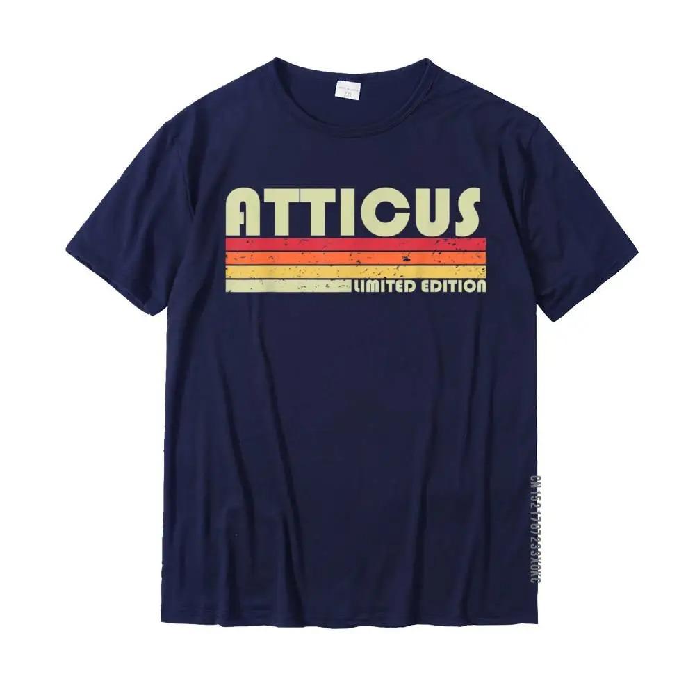 ATTICUS Подарок Имя Персонализированная Смешная Ретро Винтажная Футболка на День Рождения Удобная Хлопковая Мужская Футболка Уличные Футболки Оверсайз