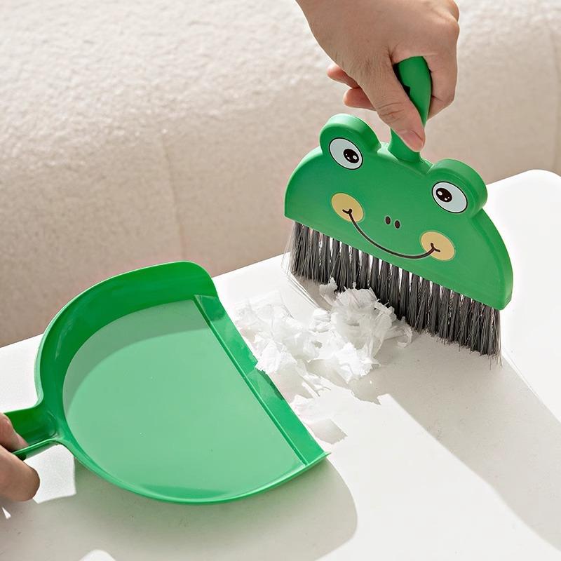 Mini Cartoon Desktop Cleaning Broom, Student Desk Cleaning Garbage, Mini Shovel Combination Tool