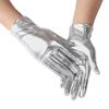 Metallic Gloves Nightclub Dancing Gloves Christmas Party Accessory Full Finger Stretchy Gloves for Concert Opera