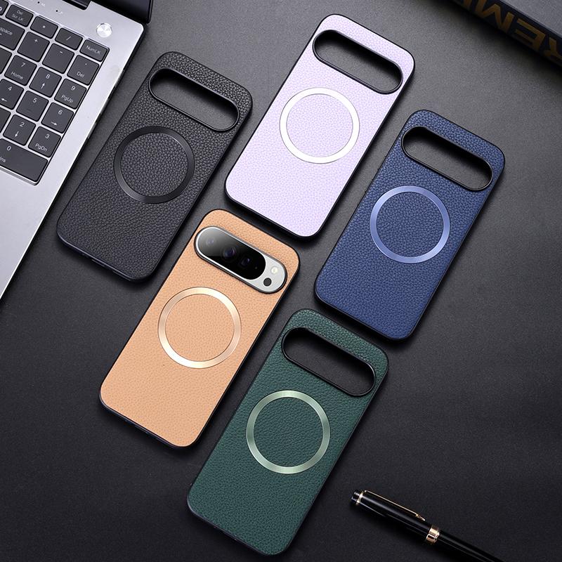 For Magsafe Magnetic Fabric Cloth Phone Case for Google Pixel 9 8 7 6 Pro Xl 7a 8a 6a Slim Plain Color Shockproof Cover