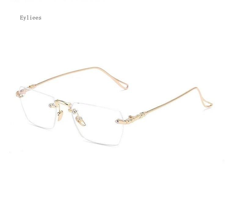 Men's Frameless Myopia Glasses Ultra Light Anti Blue Light Finished Eyewear Metal Frame Near Sight Eyeglasses Diopter 0 To -4.0